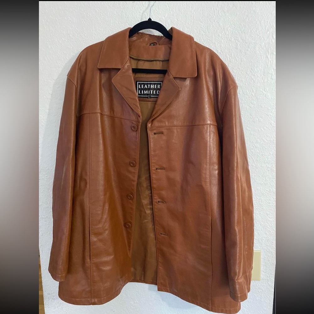Vintage Leather Jacket, Size Large